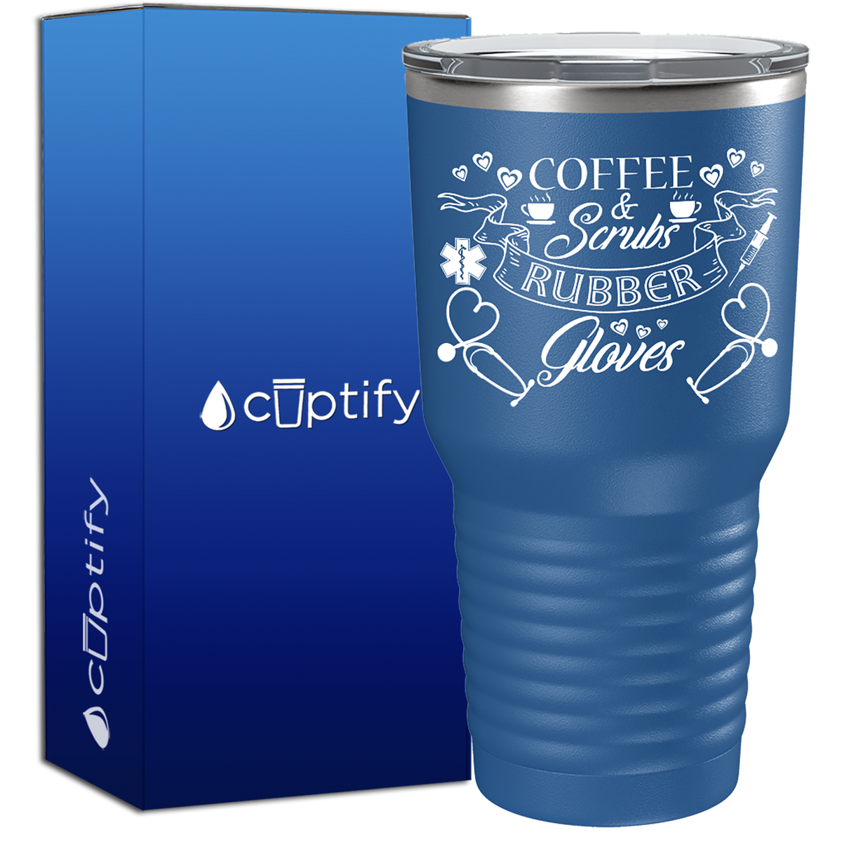 Coffee Scrubs and Rubber Gloves  Nurse Tumbler