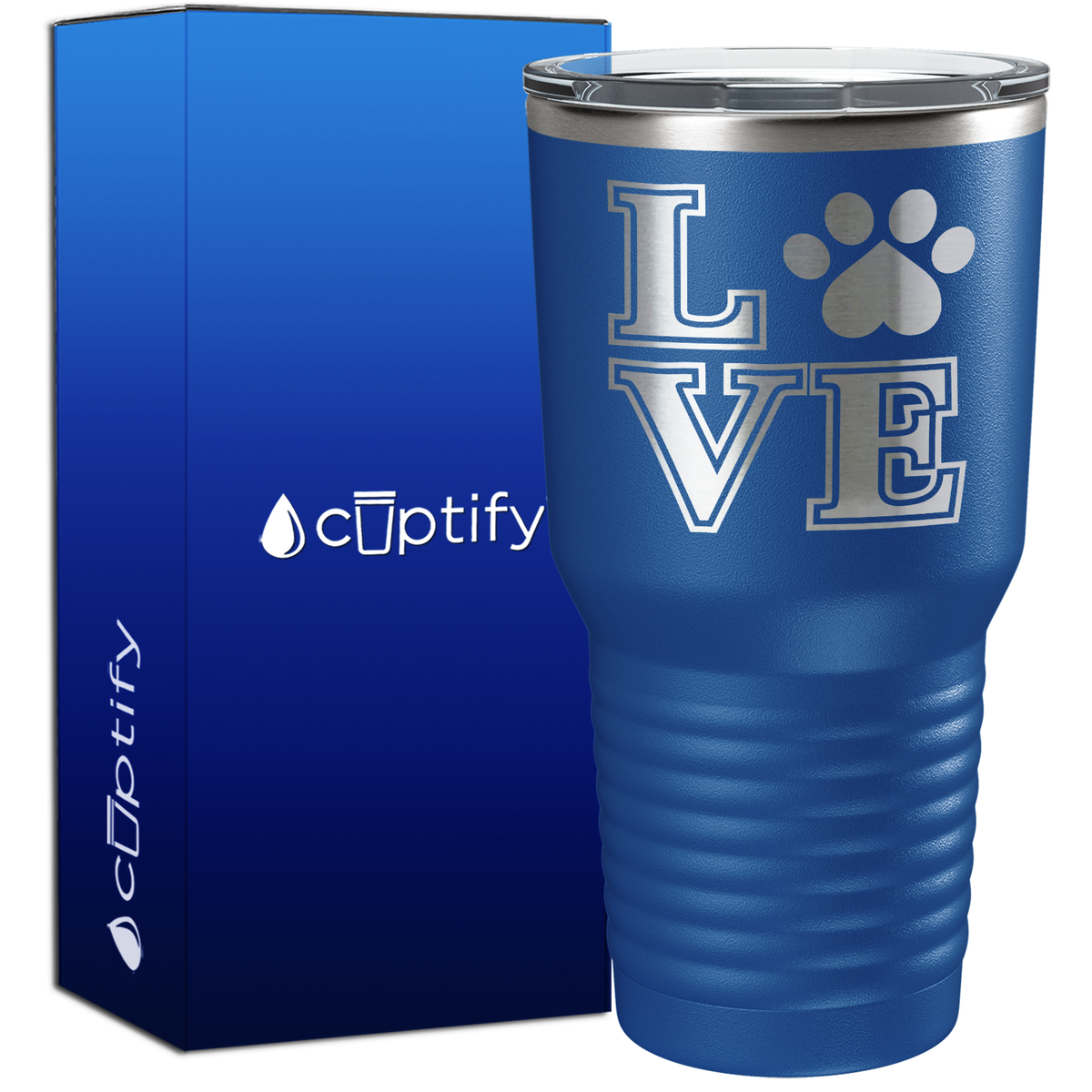 Love Dogs Paw Print 30oz Dogs Tumbler