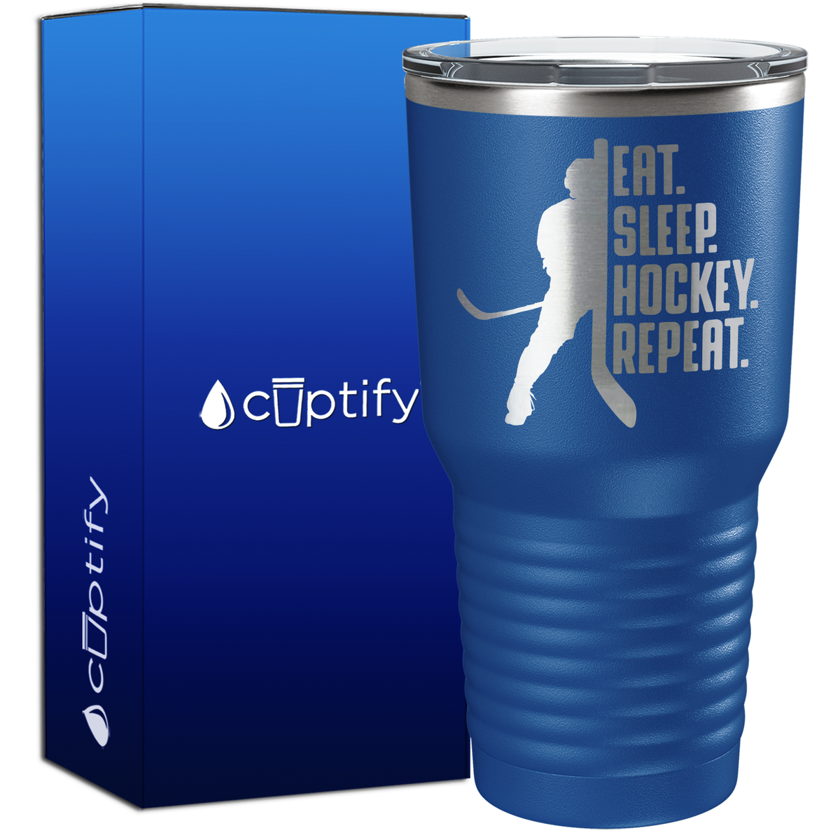 Eat. Sleep. Hockey. Repeat. 30oz Hockey Tumbler