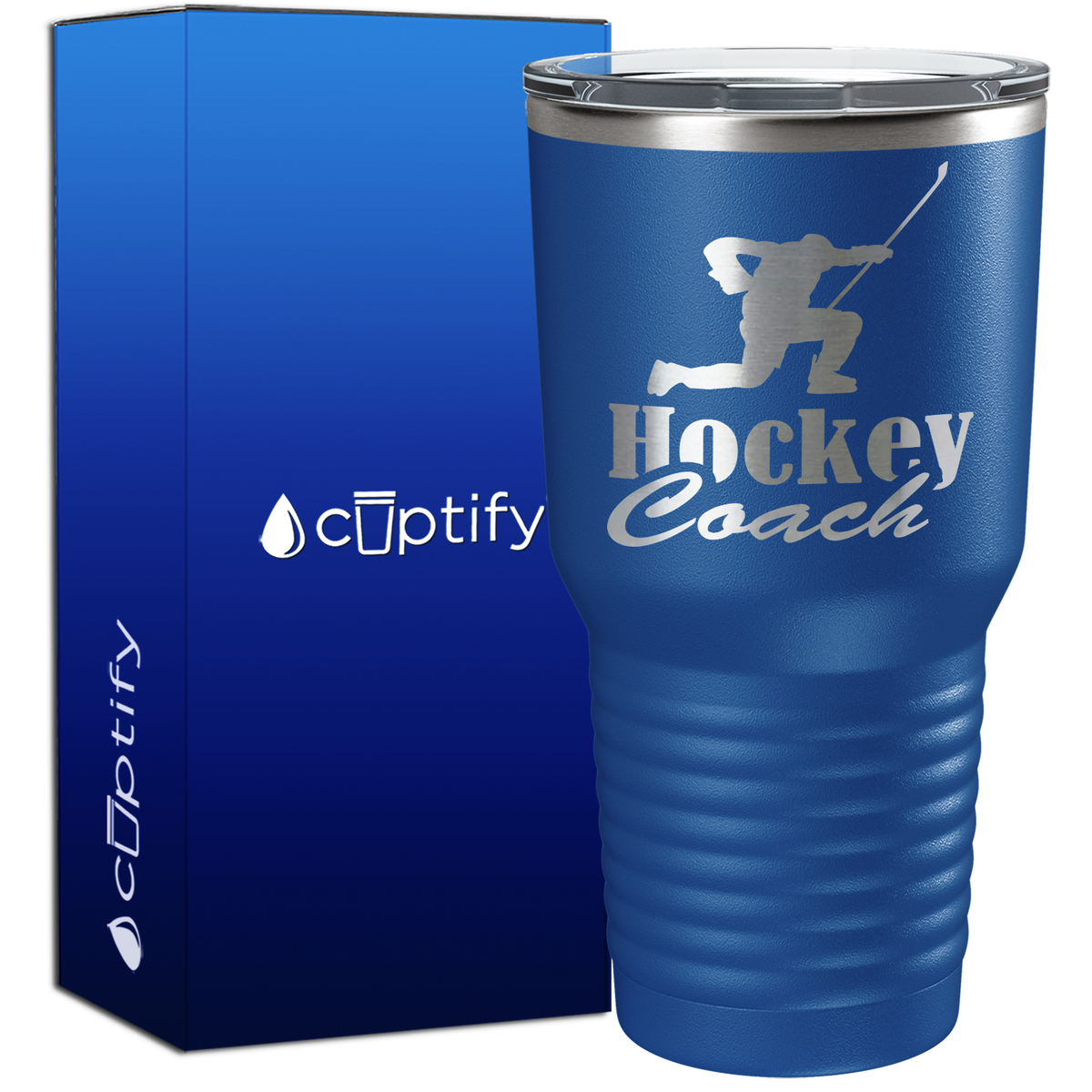 Hockey Coach Goal Pose 30oz Hockey Tumbler