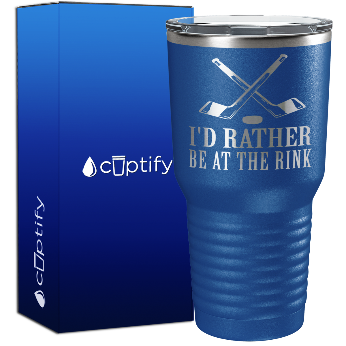 I'd Rather Be at the Rink 30oz Hockey Tumbler