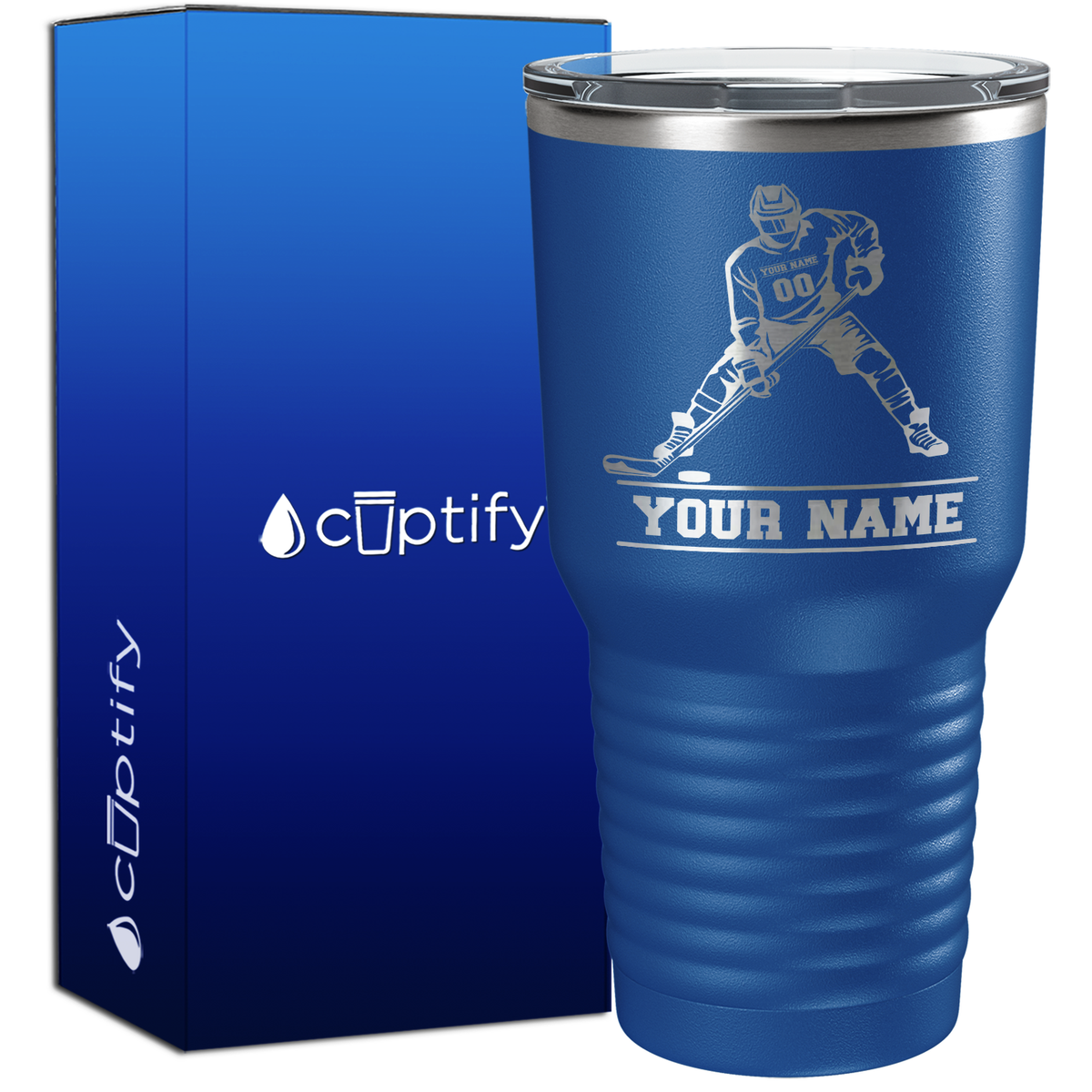 Personalized Hockey Player 30oz Hockey Tumbler
