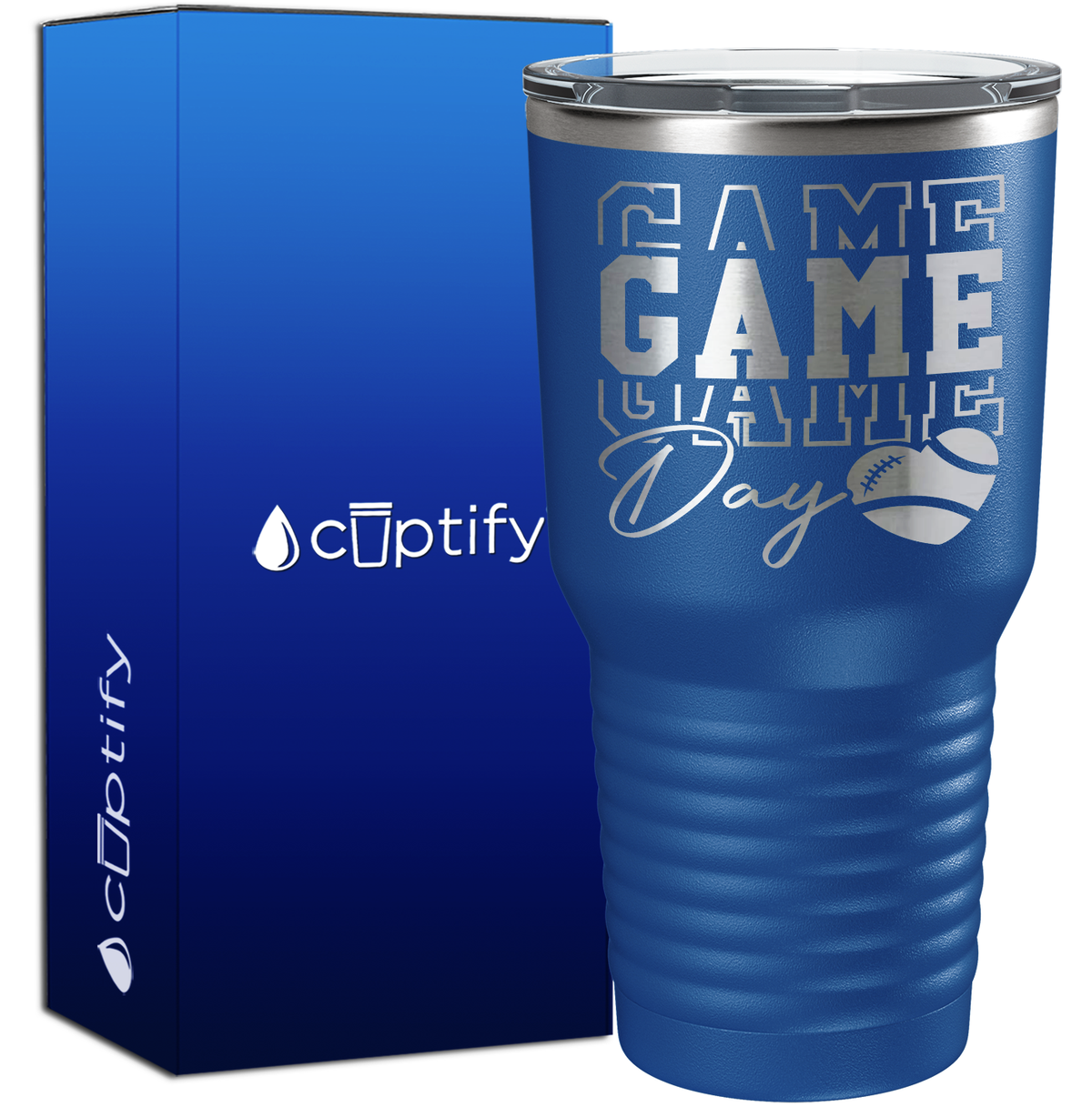 Game Game Game Day Football 30oz Football Tumbler