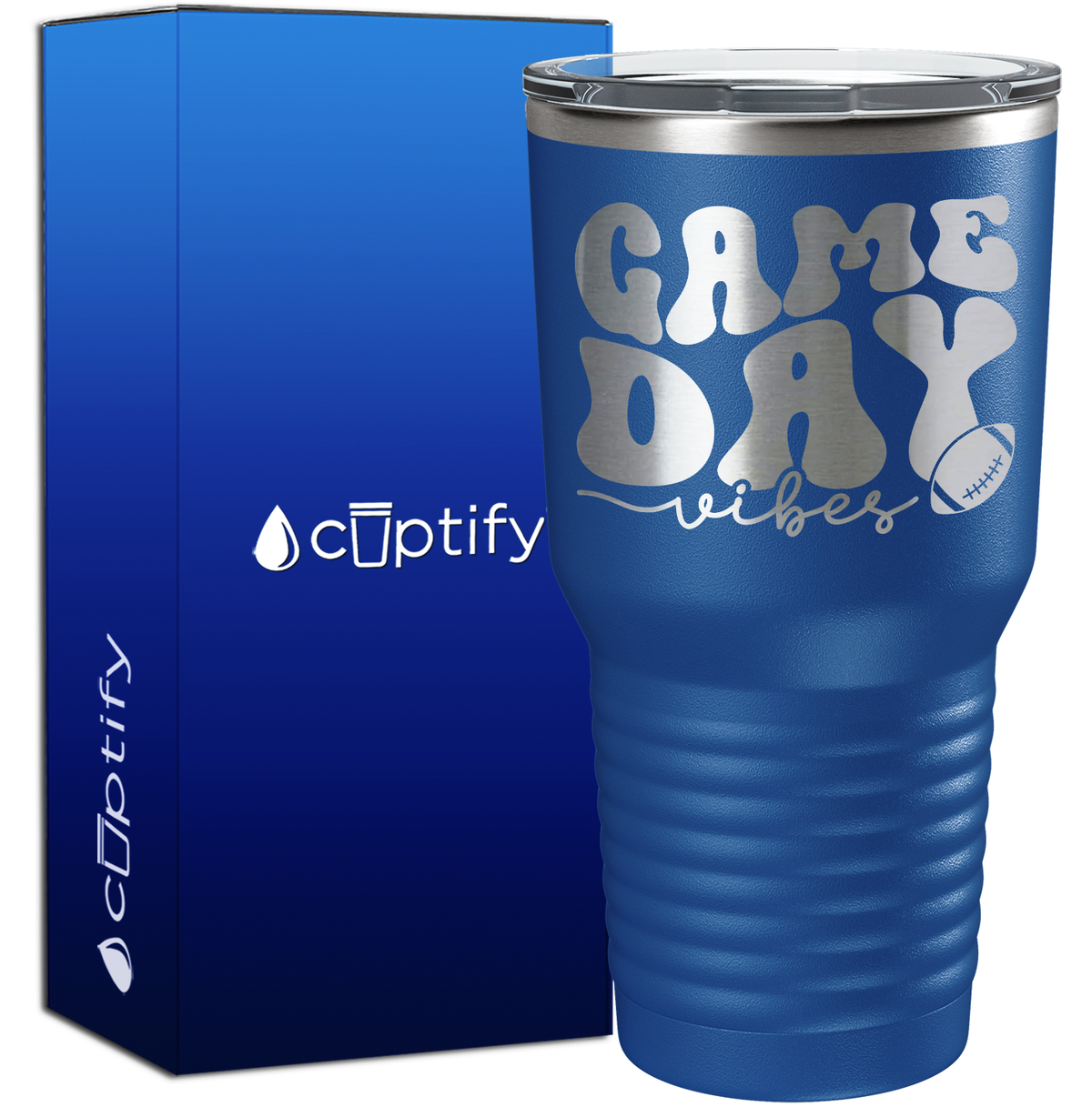 Game Day Vibes Football 30oz Football Tumbler