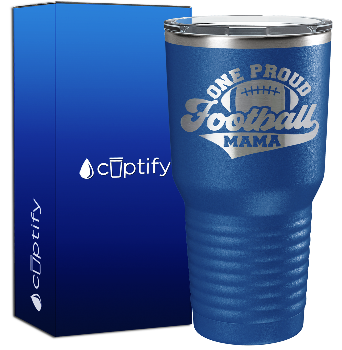 One Proud Football Mom 30oz Football Tumbler