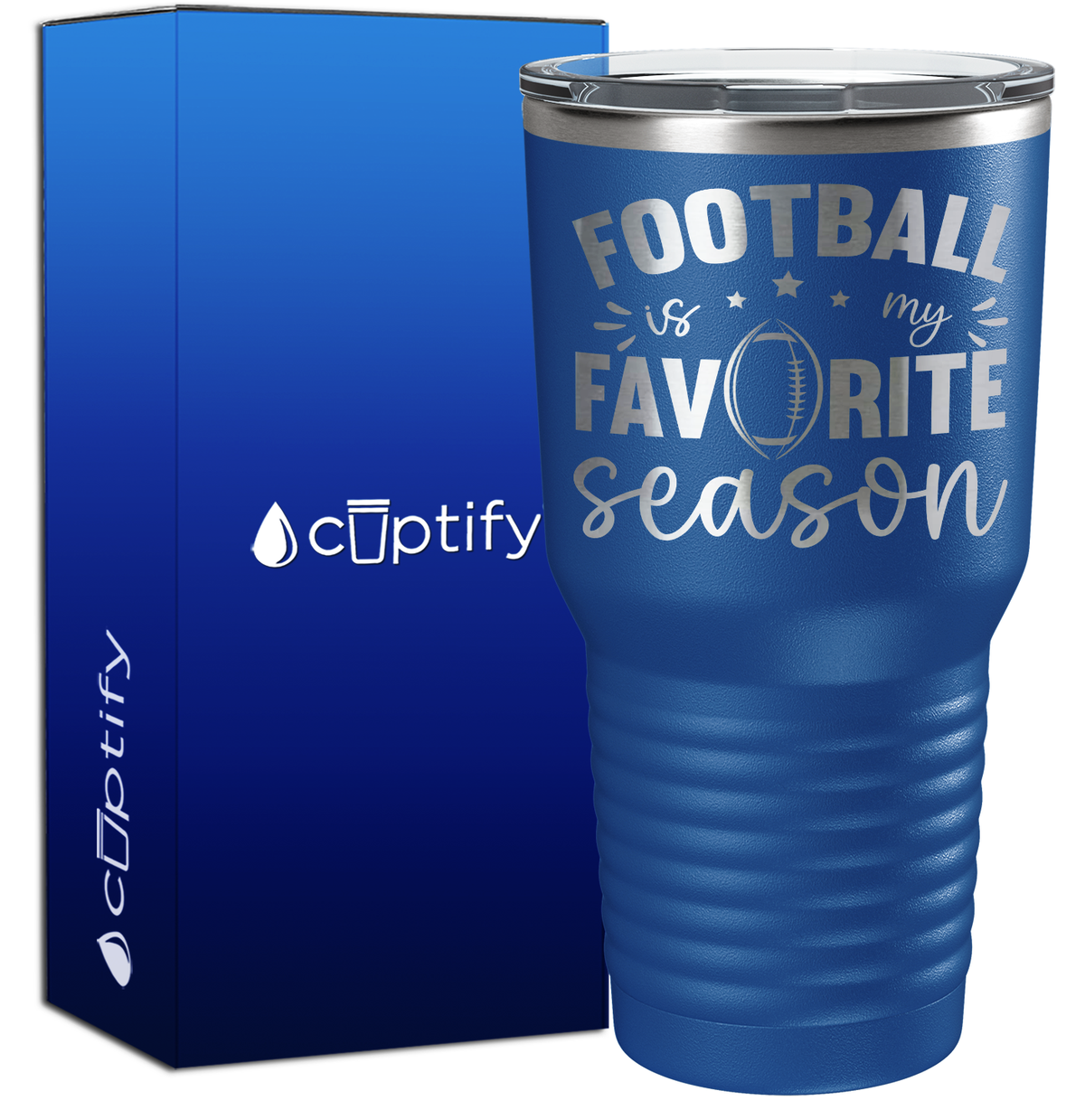 Football is my Favorite Season 30oz Football Tumbler