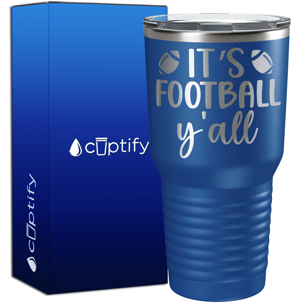 It's Football Y'all 30oz Football Tumbler