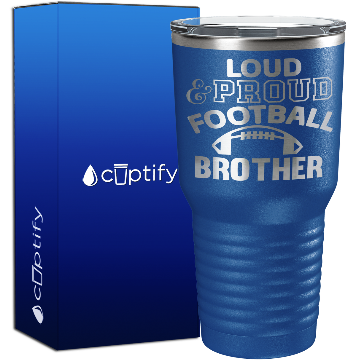 Loud and Proud Football Brother 30oz Football Tumbler