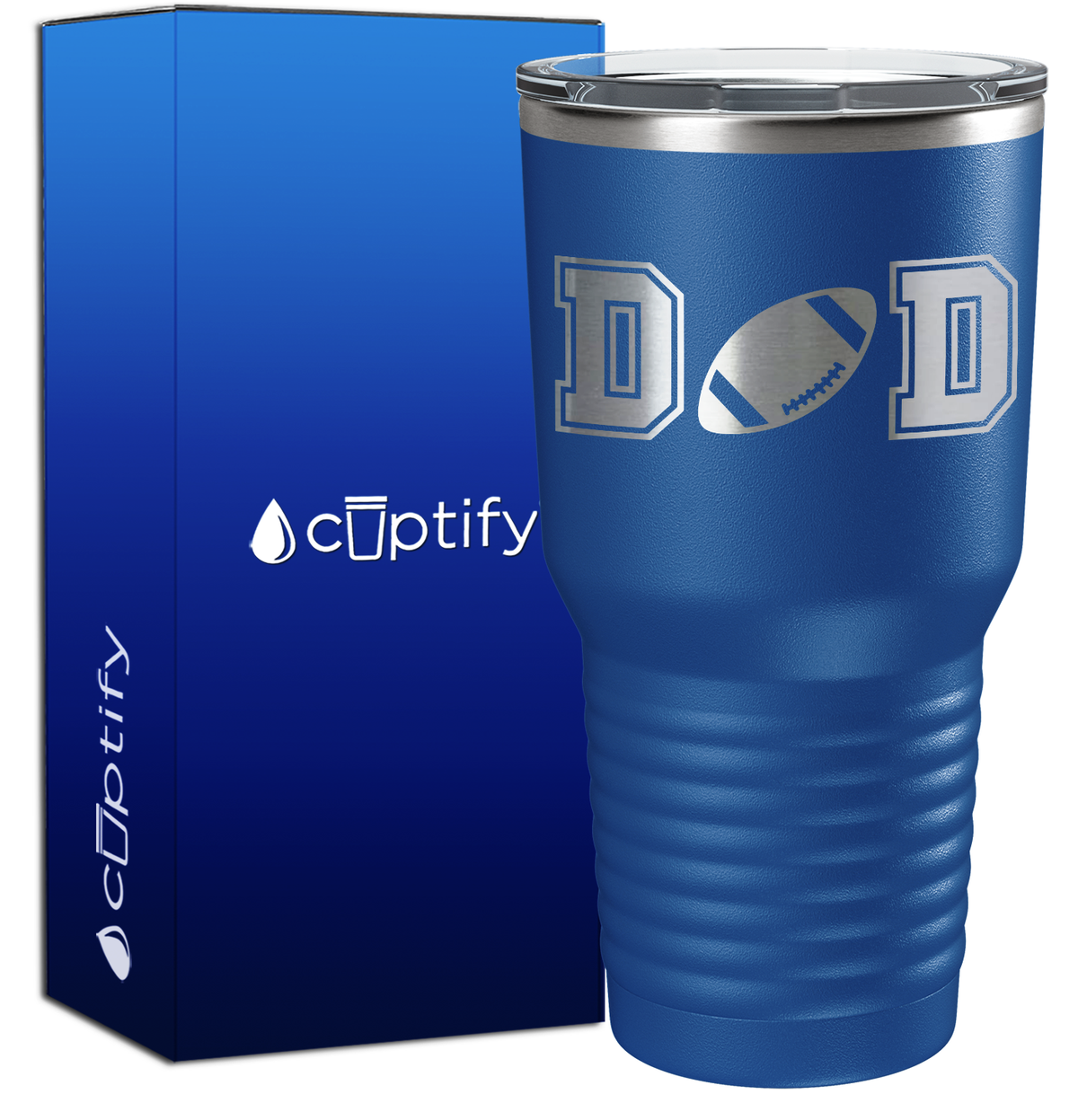 Dad Football 30oz Football Tumbler