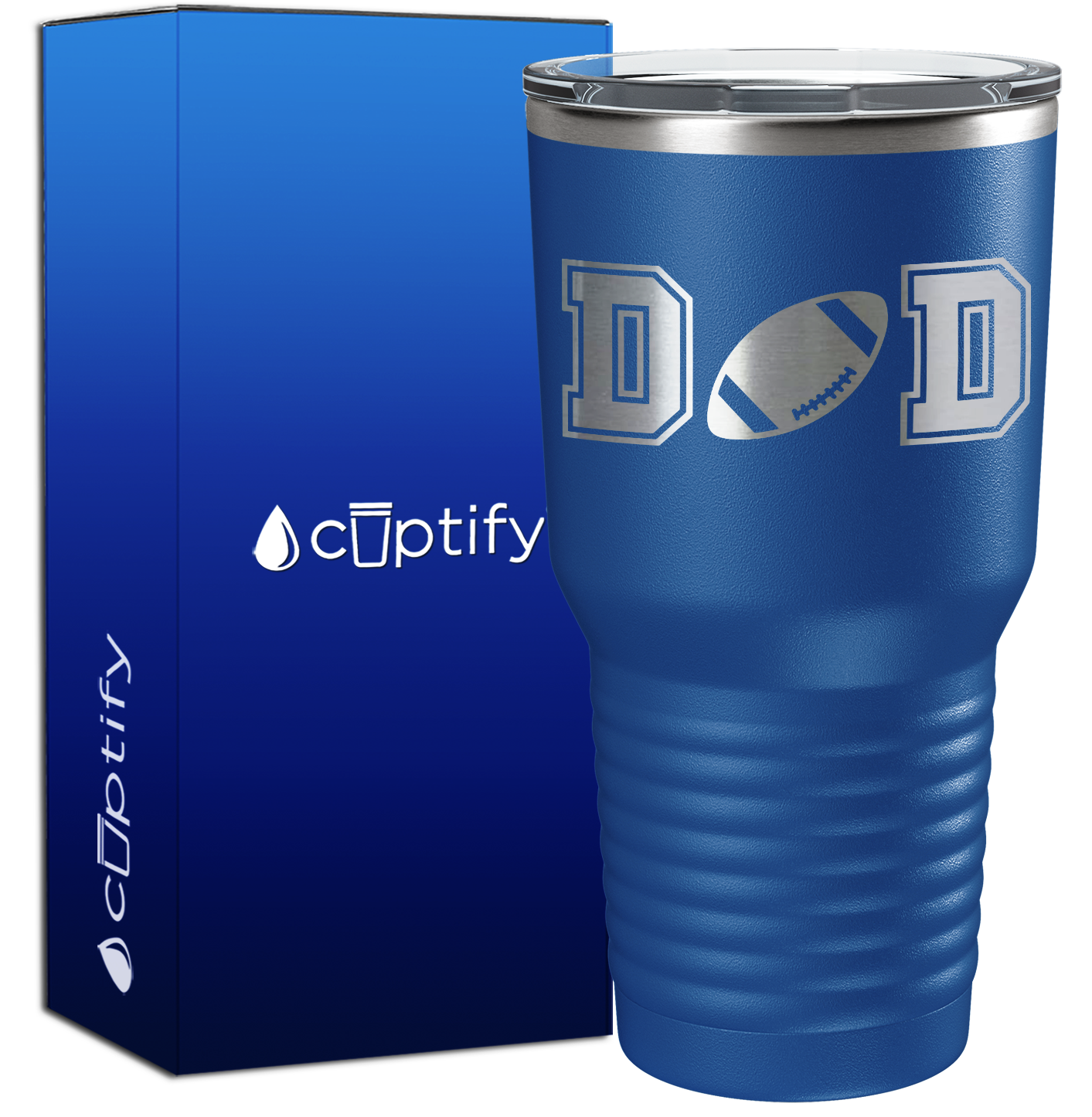 Dad Football 30oz Football Tumbler