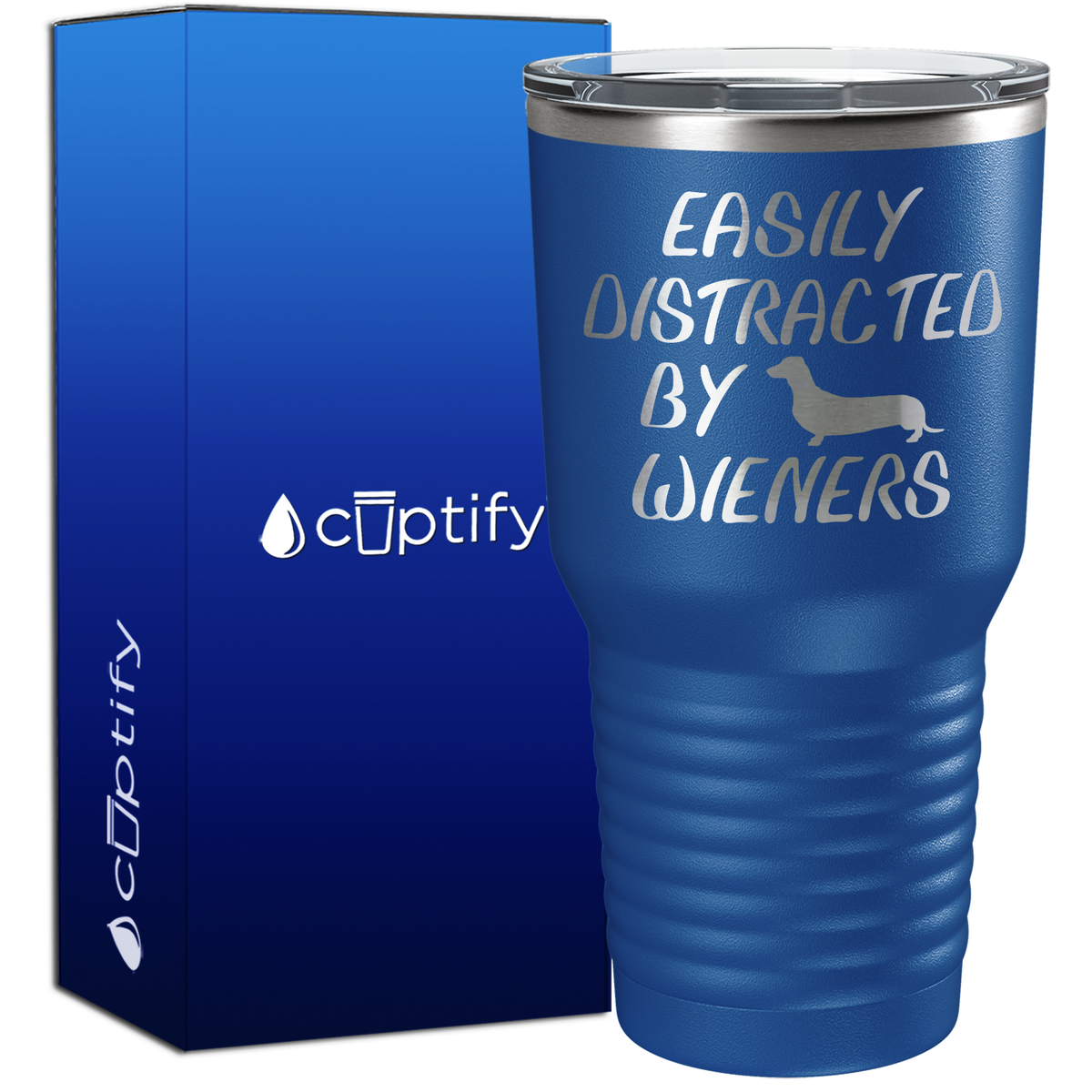 Easily Distracted by Wieners 30oz Dogs Tumbler