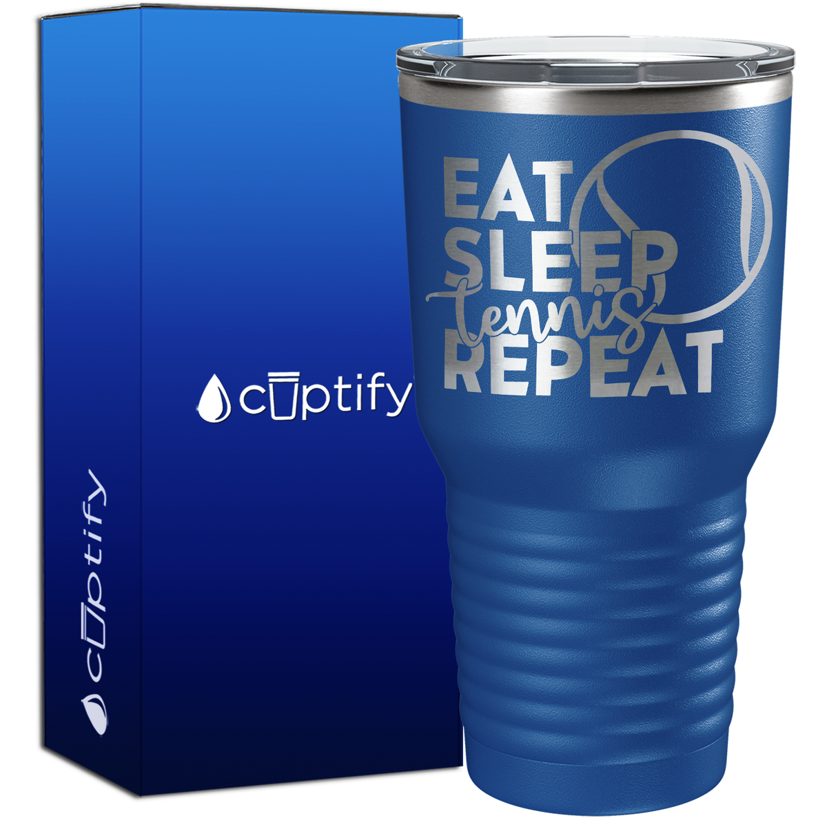 Eat Sleep Tennis Repeat 30oz Tennis Tumbler