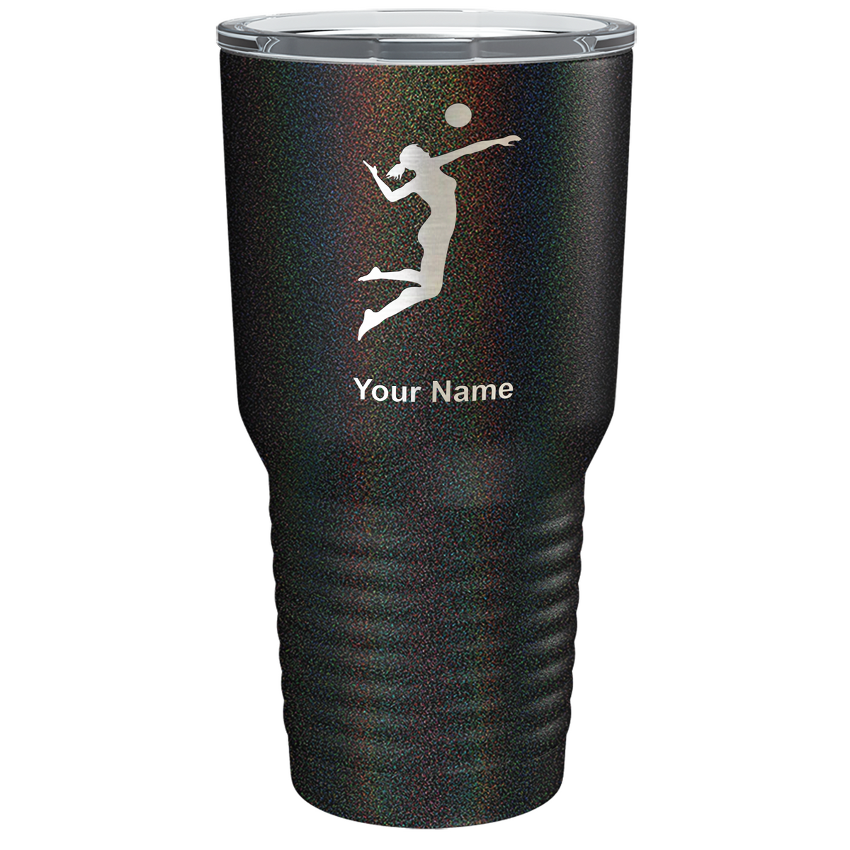 Personalized Volleyball Player Silhouette 30oz Stainless Steel Tumbler