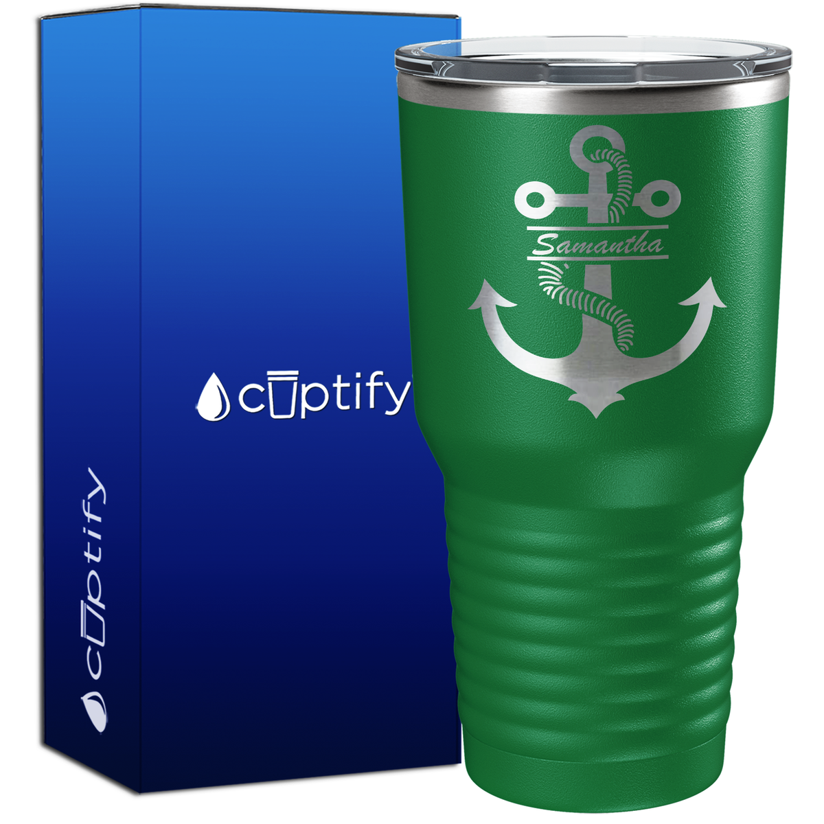 Personalized Anchor Rope 30oz Anchor Tumbler