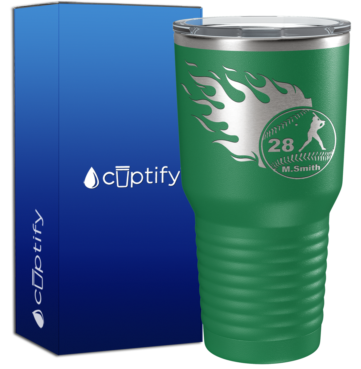 Personalized Baseball with Player  30oz Baseball Tumbler