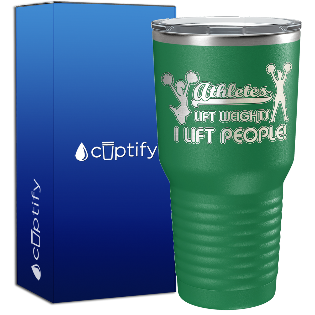 Athletes Lift Weights I Lift People 30oz Cheer Tumbler