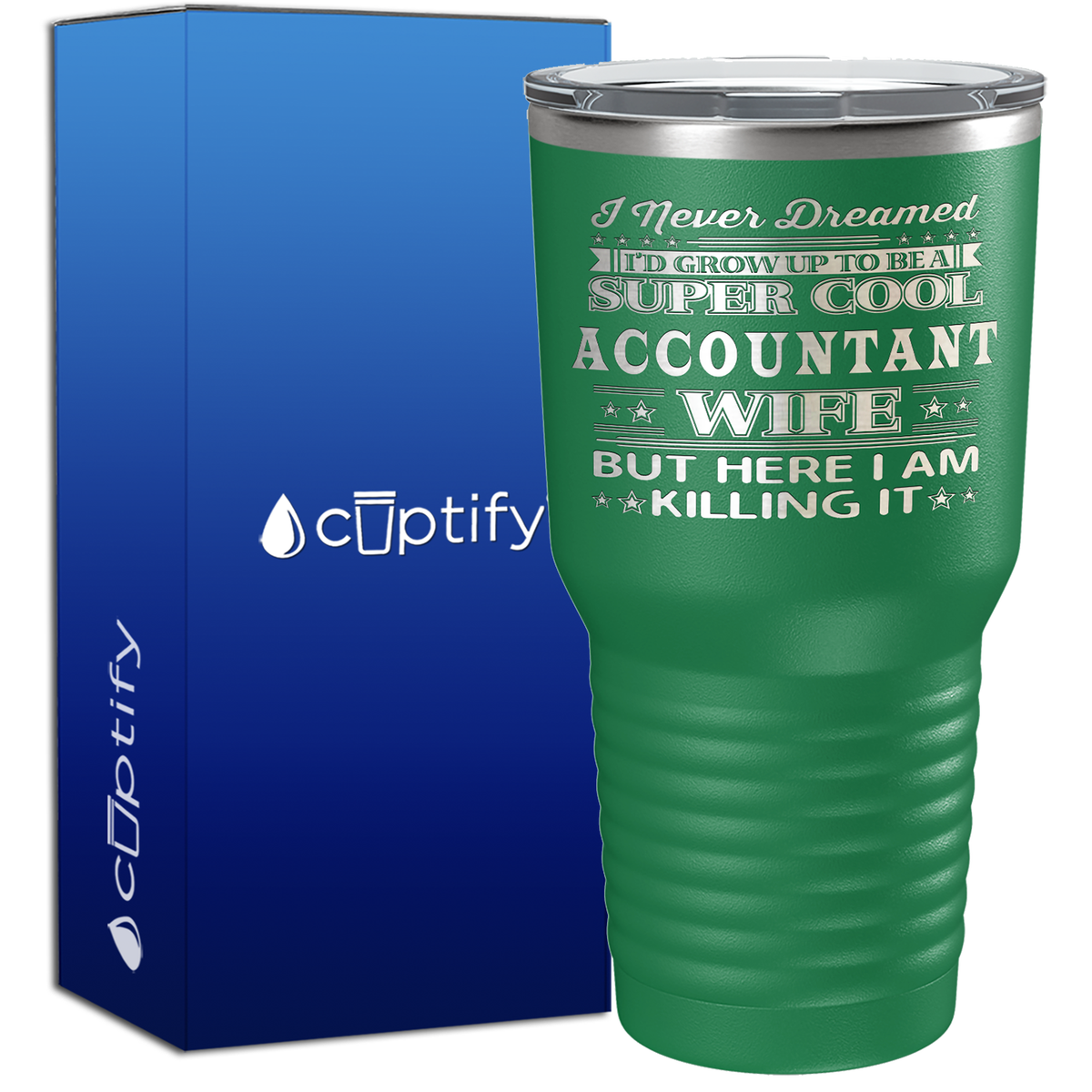 Accountant Wife on 30oz Stainless Steel Tumbler