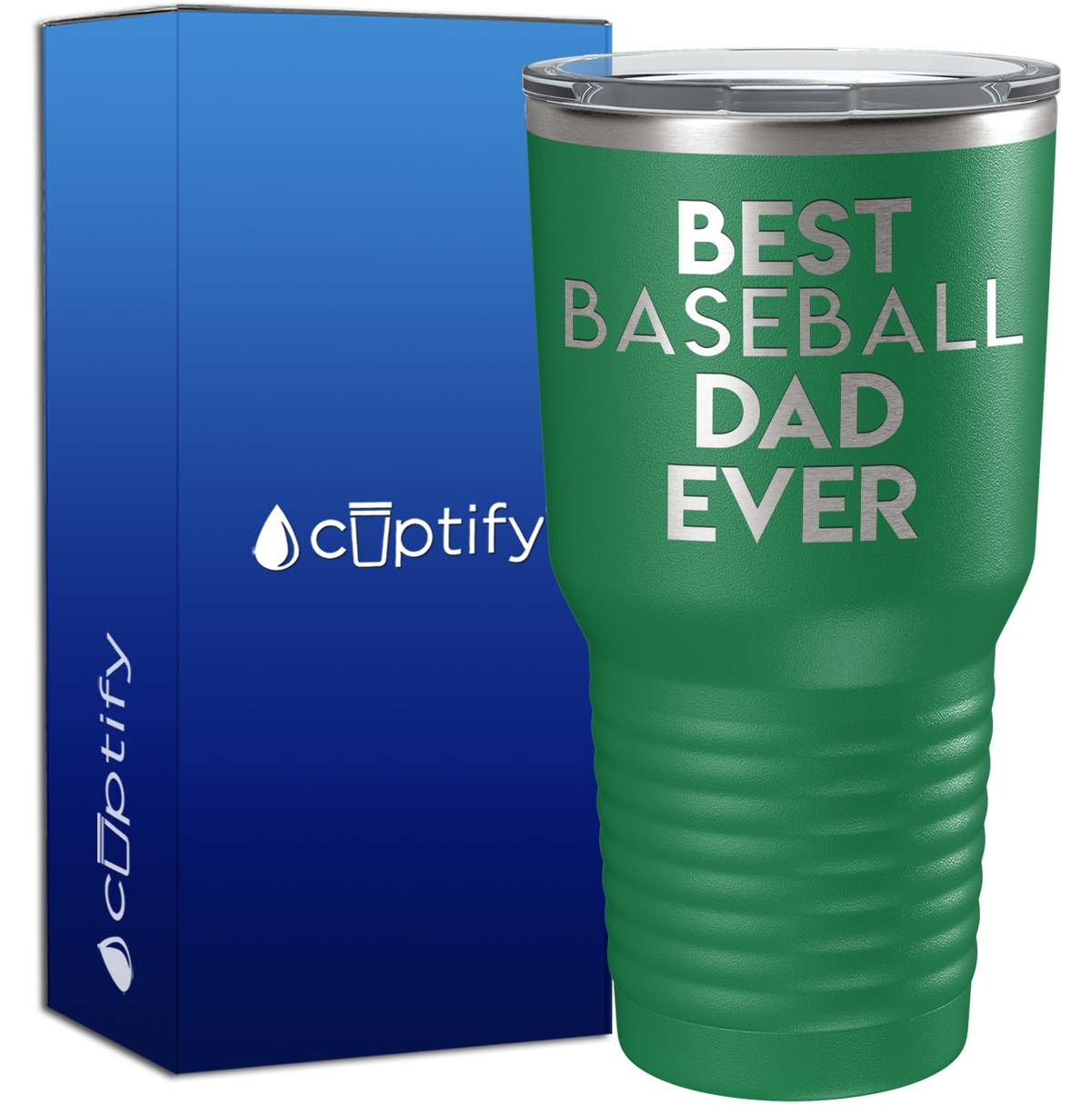 Best Baseball Dad Ever 30oz Baseball Tumbler