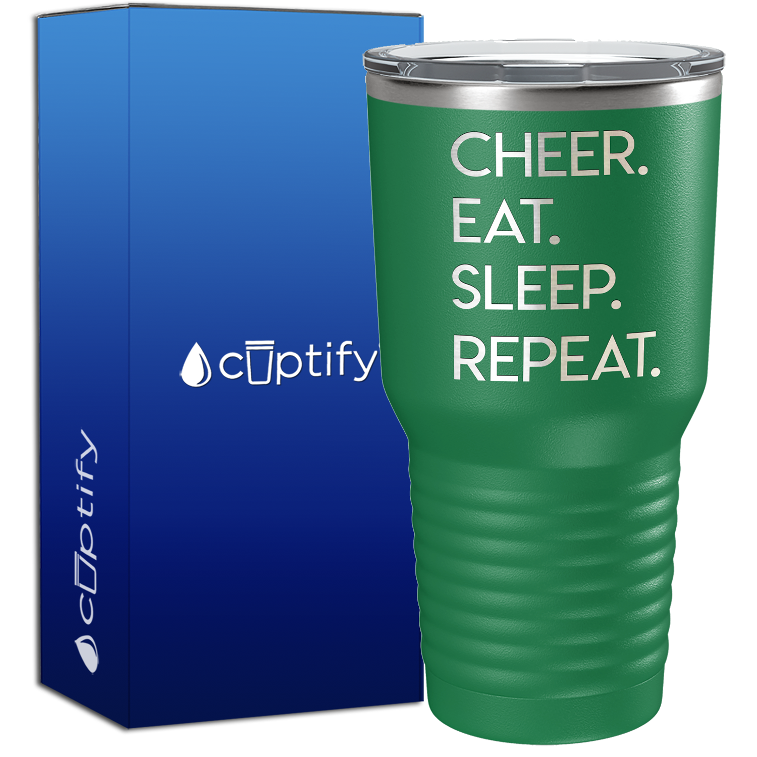 Eat Sleep Cheer Repeat 30oz Cheer Tumbler