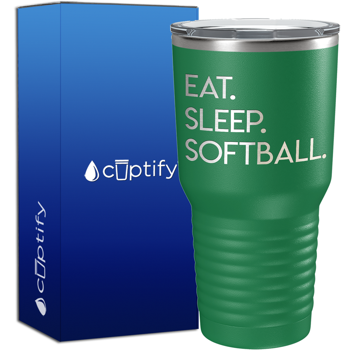Eat Sleep Softball 30oz Softball Tumbler