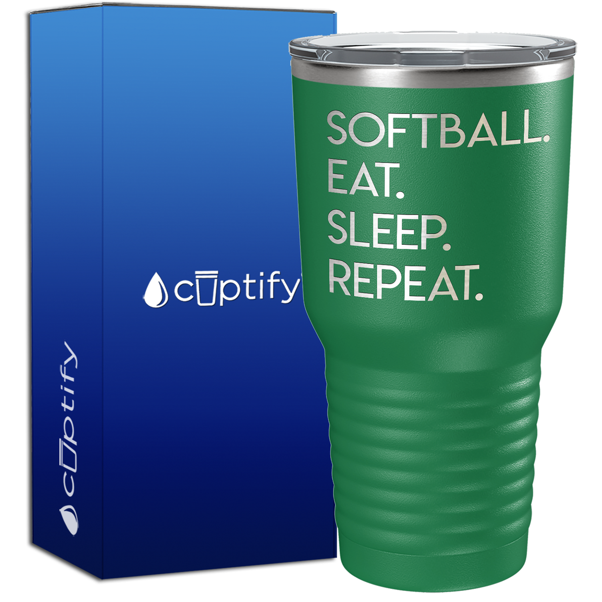 Eat Sleep Softball Repeat 30oz Softball Tumbler