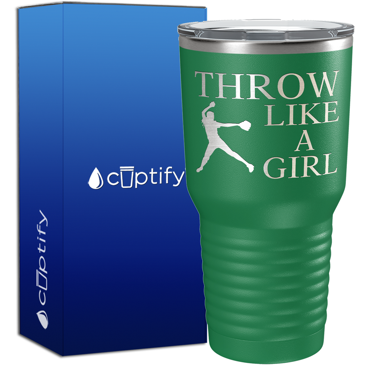 Throw Like a Girl 30oz Softball Tumbler