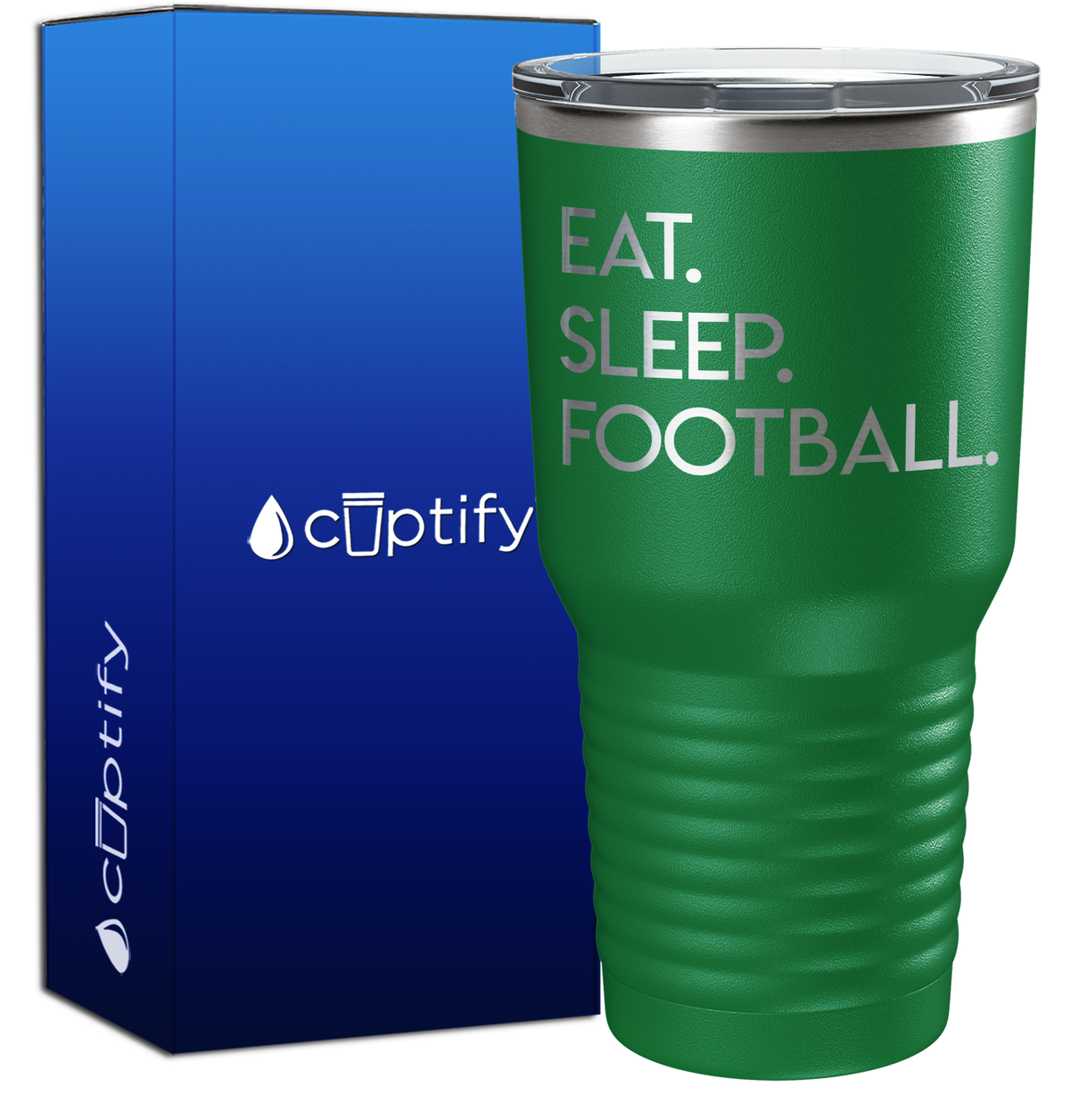 Eat Sleep Football 30oz Football Tumbler