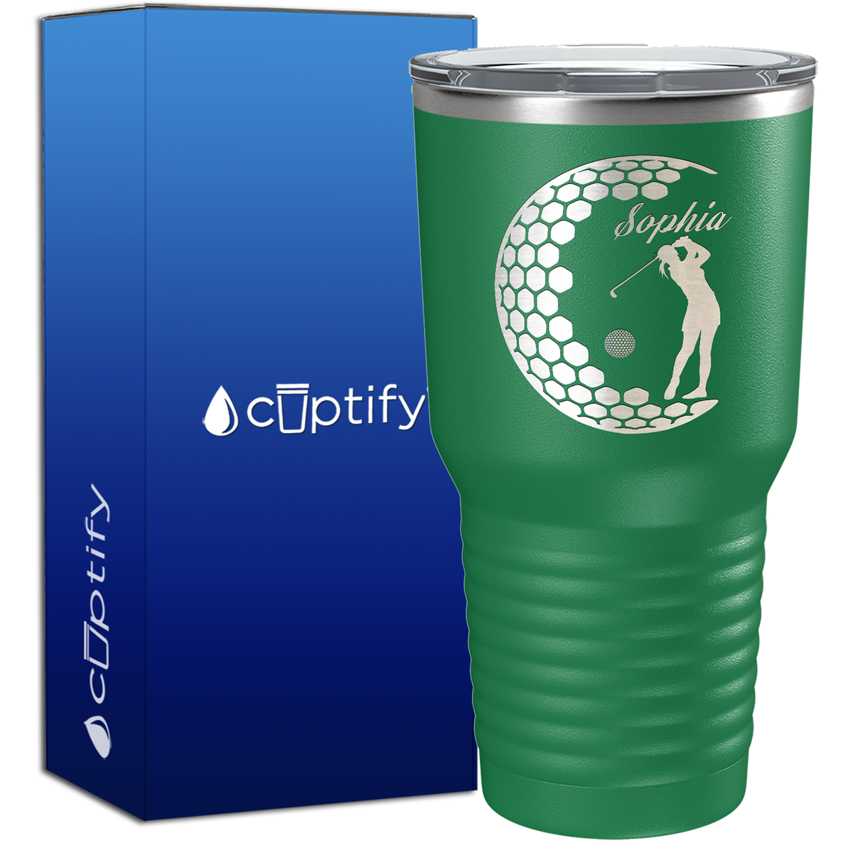 Personalized Women Golfer 30oz Golf Tumbler