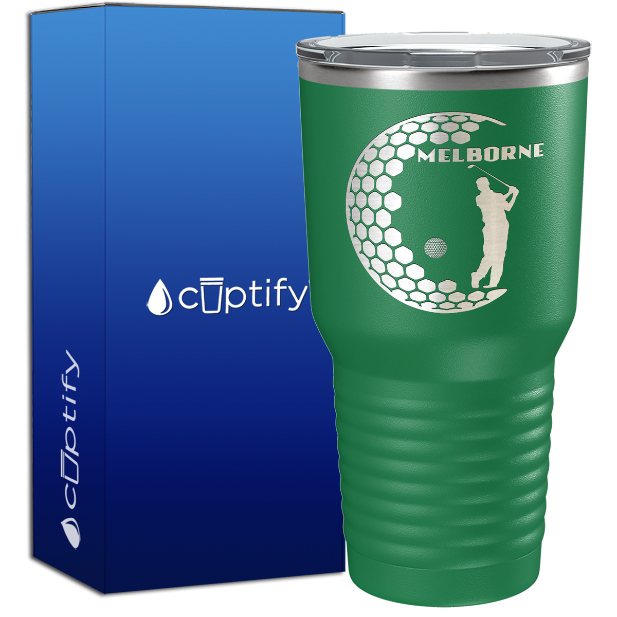 Personalized Golfer in Half Ball 30oz Golf Tumbler