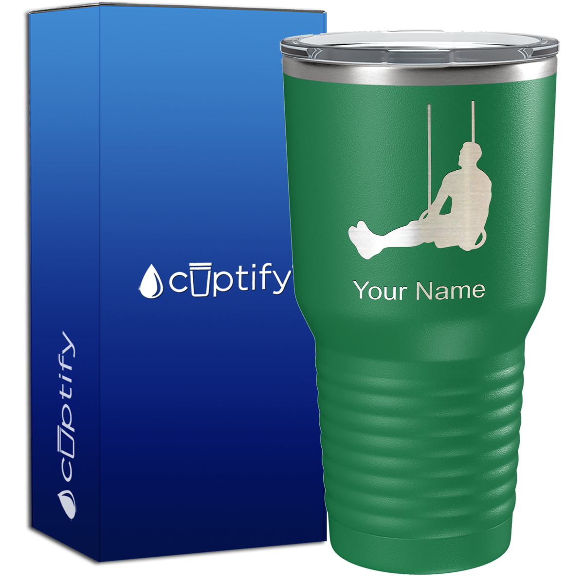 Male Gymnast Silhouette 30oz Gymnastics Tumbler