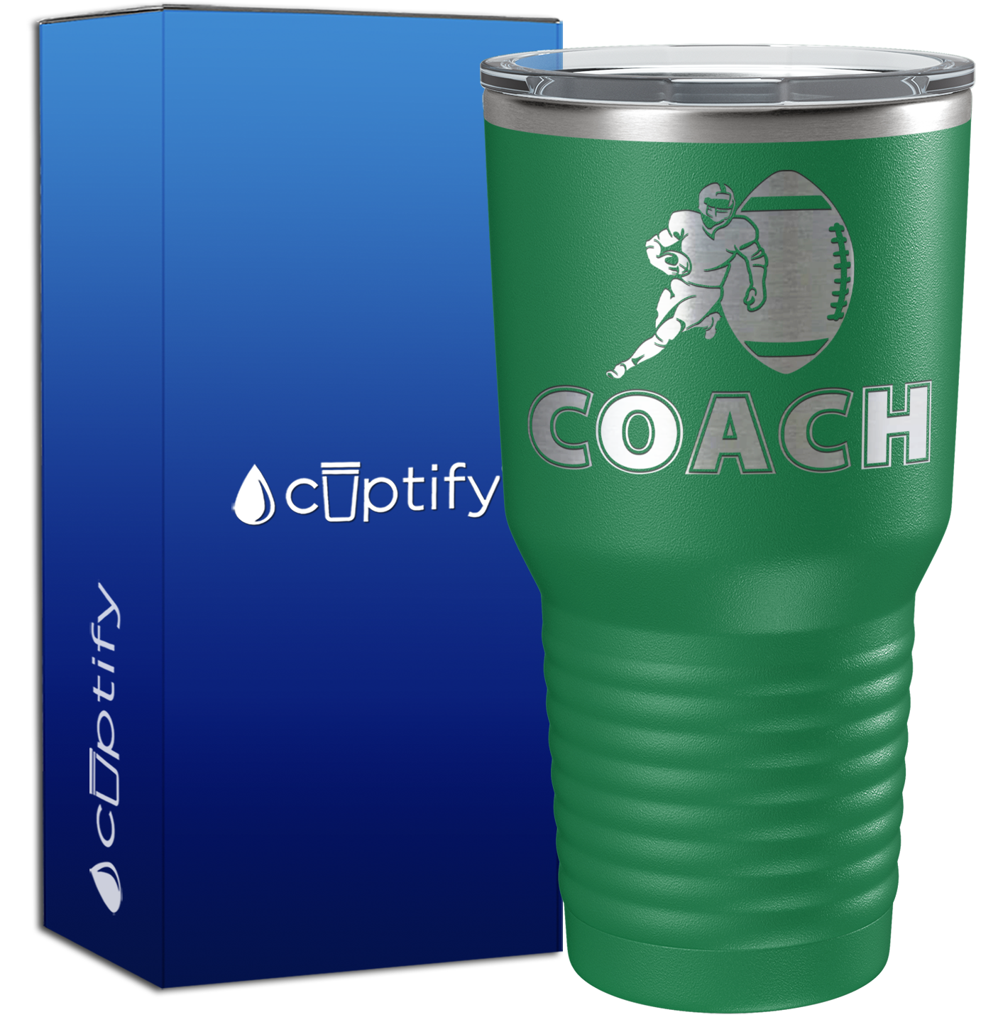 Football Coach Silhouette 30oz Coach Tumbler