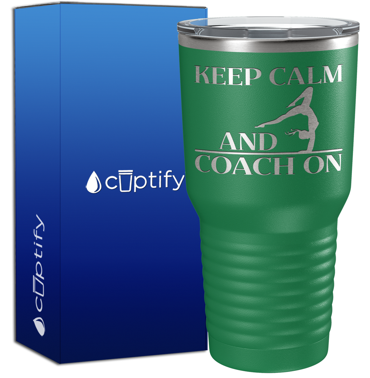 Gymnastics Keep Calm and Coach On 30oz Coach Tumbler