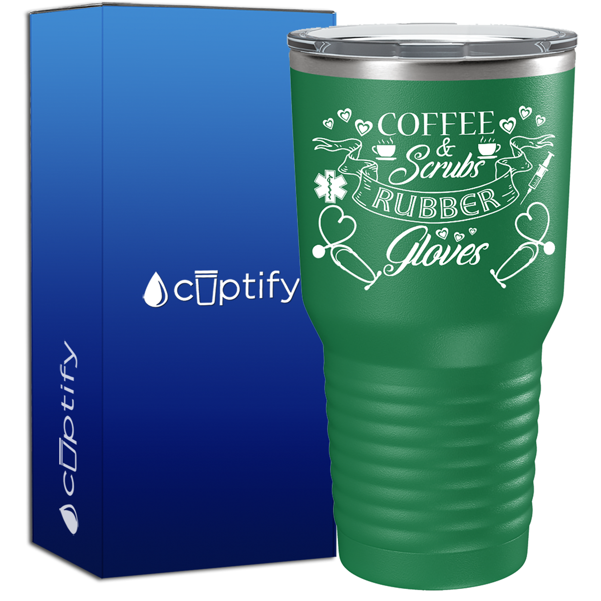 Coffee Scrubs and Rubber Gloves  Nurse Tumbler