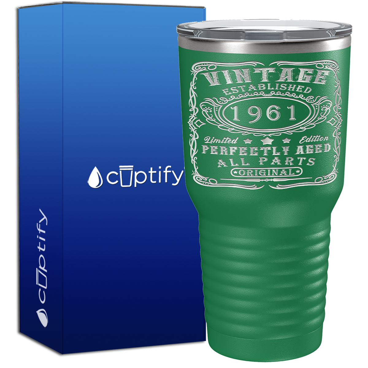 1961 Vintage Perfectly Aged 64th Birthday 64 Years Old 30oz Vintage Tumbler