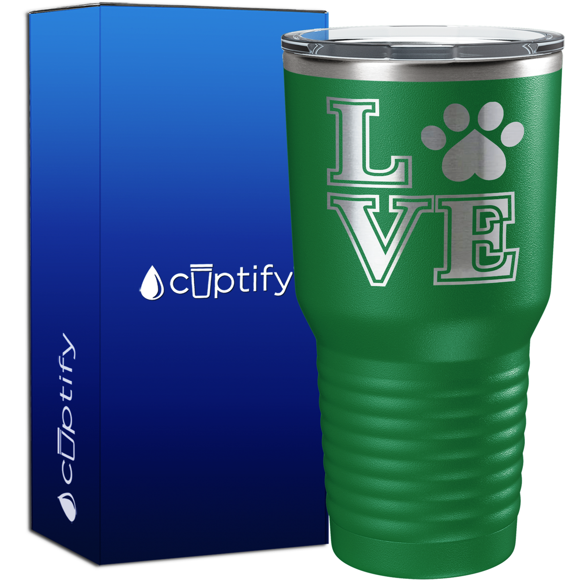 Love Dogs Paw Print 30oz Dogs Tumbler