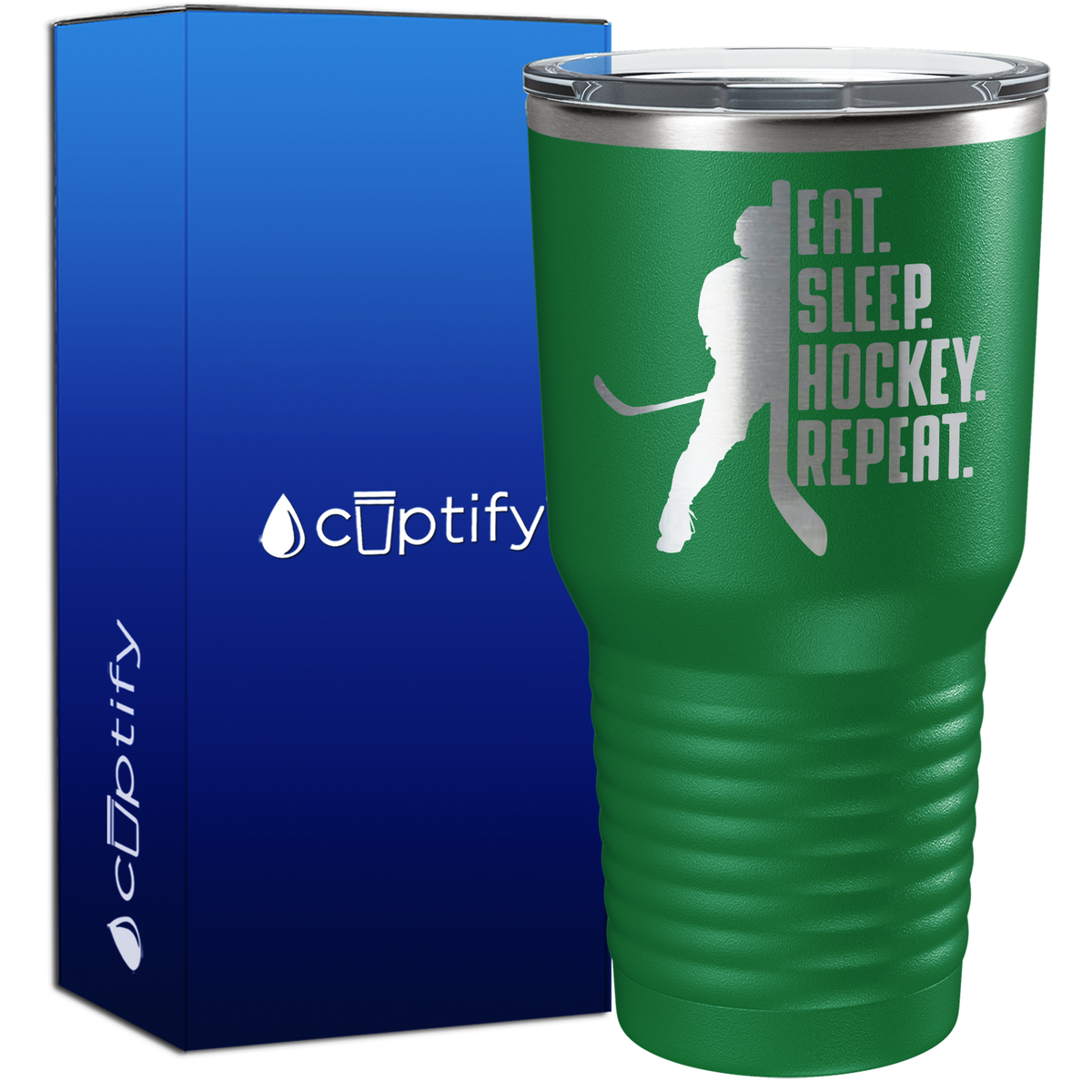 Eat. Sleep. Hockey. Repeat. 30oz Hockey Tumbler