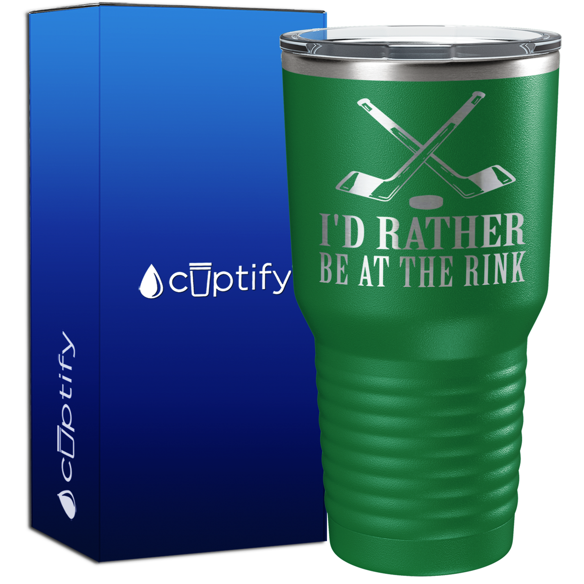 I'd Rather Be at the Rink 30oz Hockey Tumbler