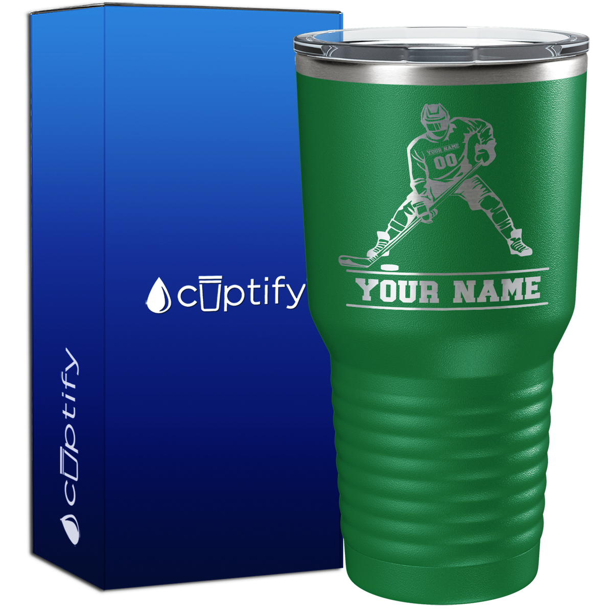 Personalized Hockey Player 30oz Hockey Tumbler