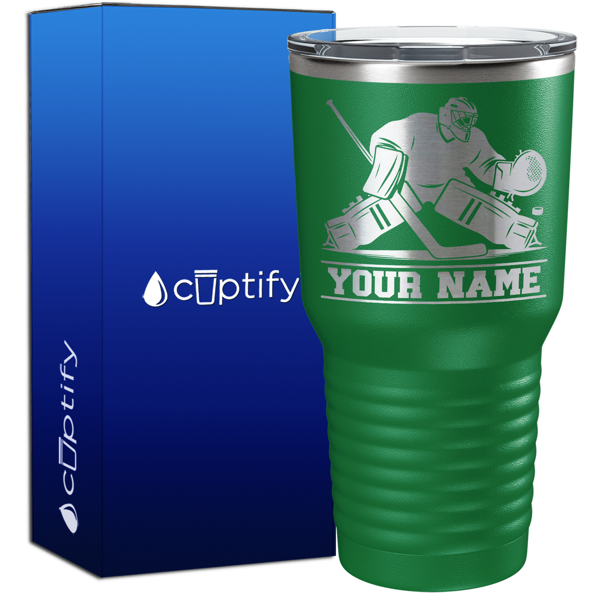 Personalized Hockey Goalie 30oz Hockey Tumbler