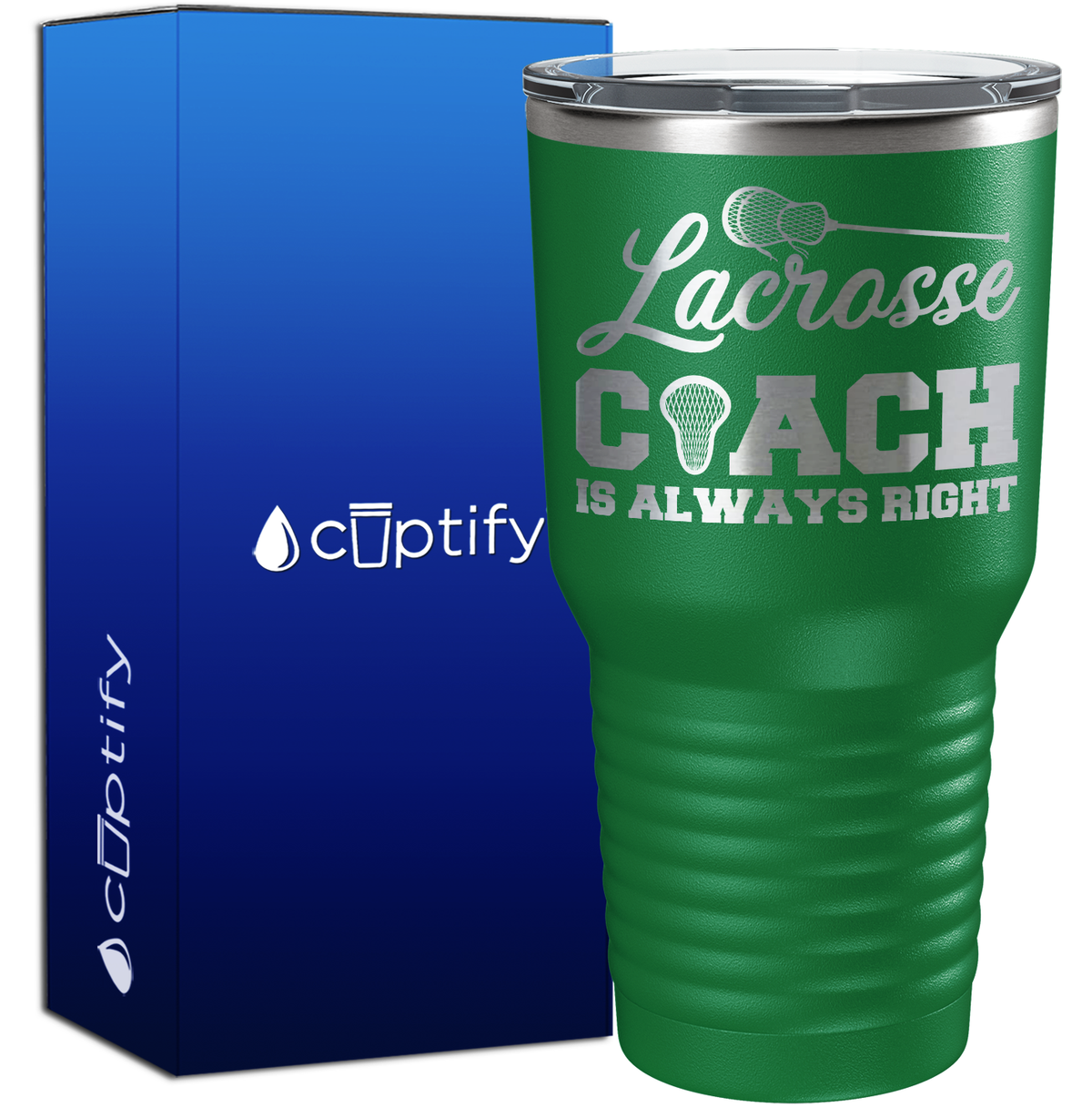 Lacrosse Coach is Always Right 30oz Coach Tumbler