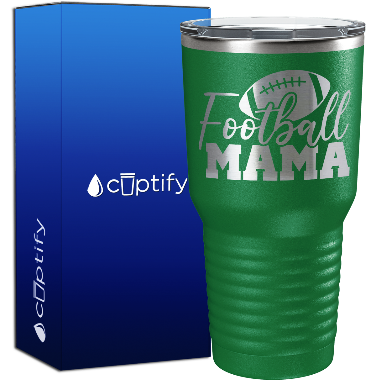 Football Mama with Football 30oz Football Tumbler