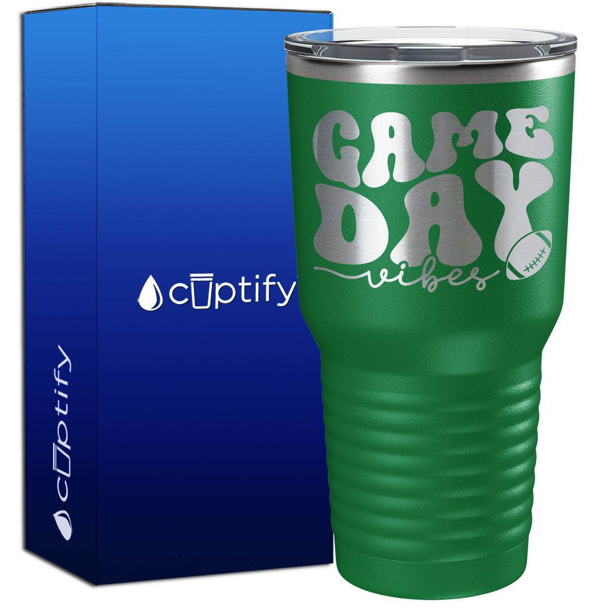 Game Day Vibes Football 30oz Football Tumbler