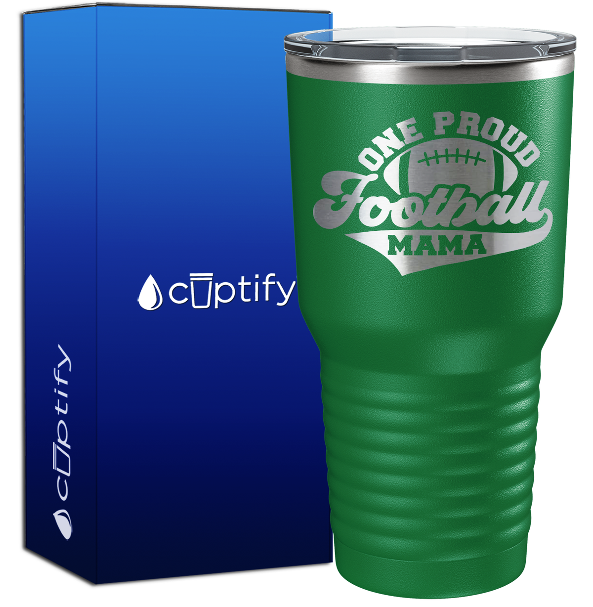 One Proud Football Mom 30oz Football Tumbler