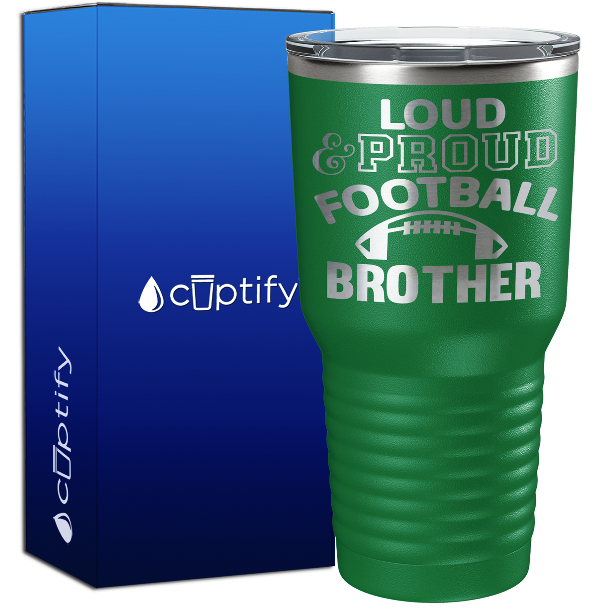 Loud and Proud Football Brother 30oz Football Tumbler