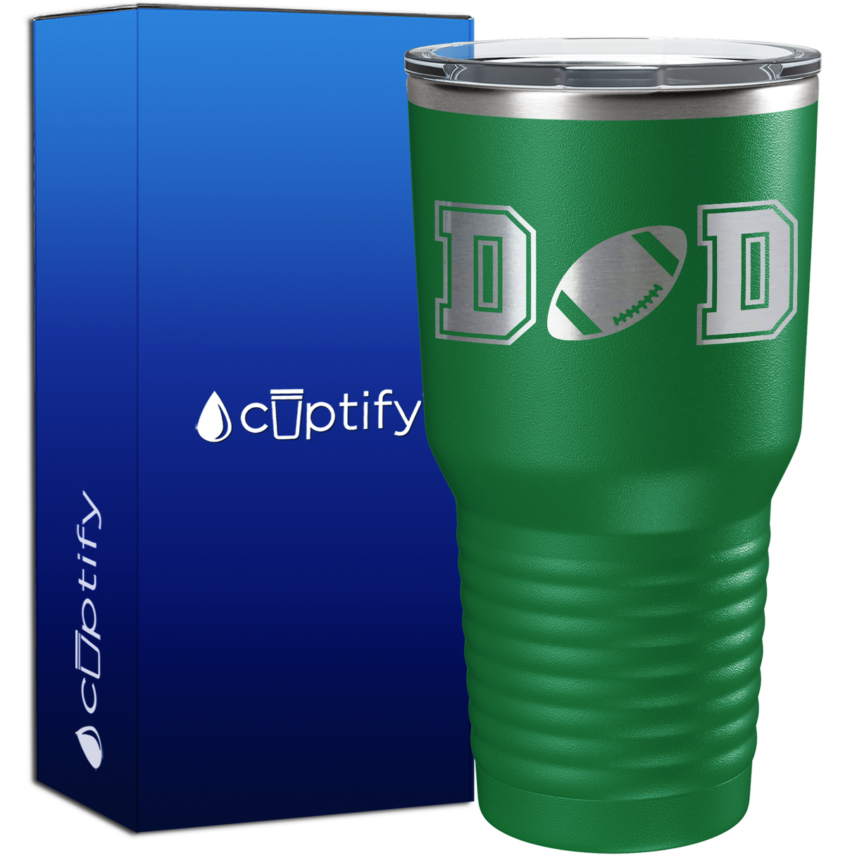 Dad Football 30oz Football Tumbler
