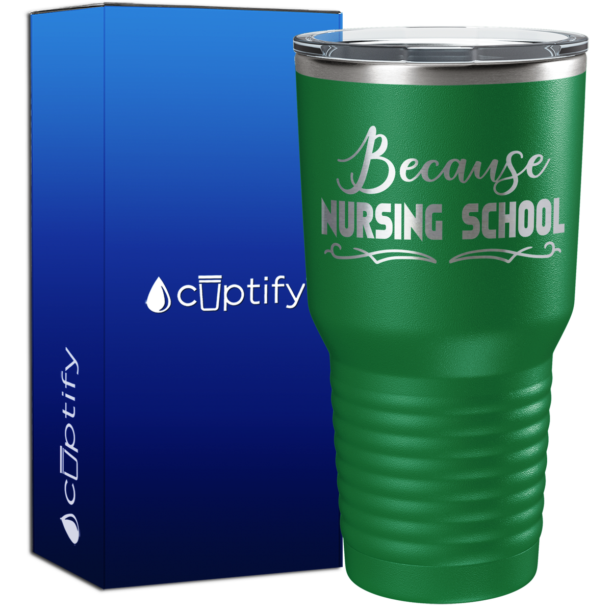 Because Nursing School 30oz Nurse Tumbler