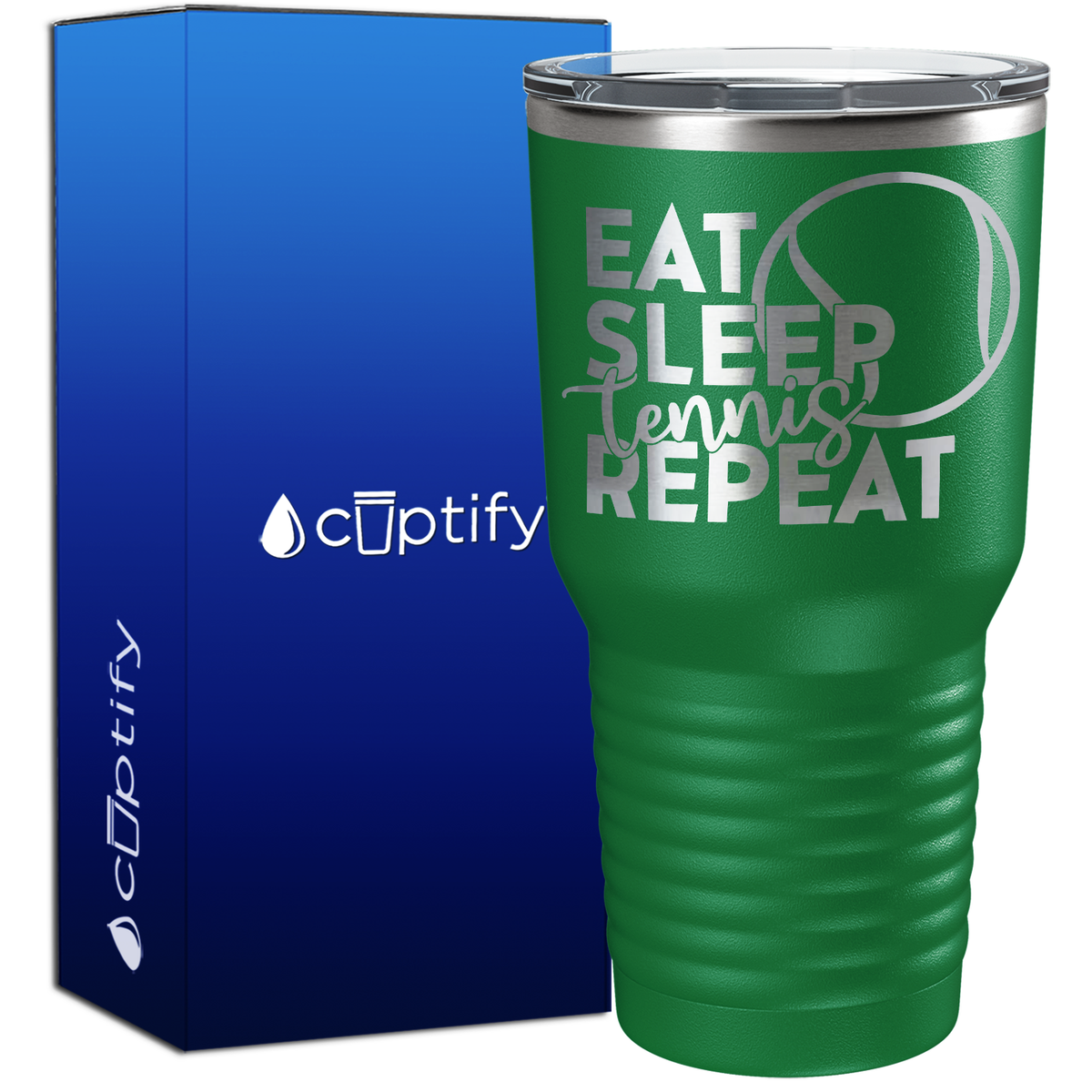 Eat Sleep Tennis Repeat 30oz Tennis Tumbler