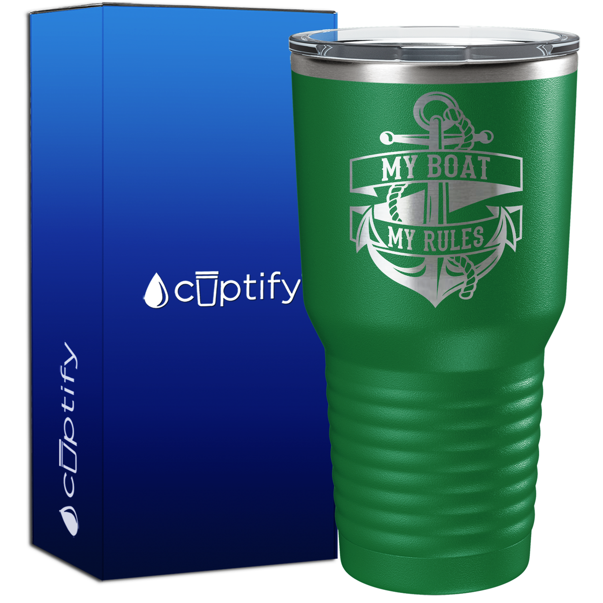 My Boat My Rules 30oz Anchor Tumbler