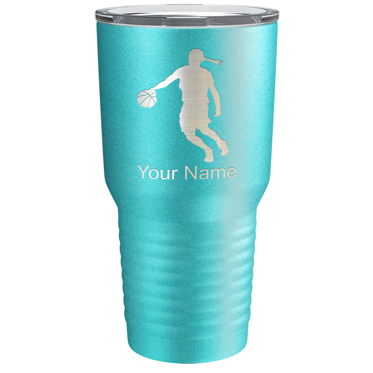 Personalized Basketball Girl Player Silhouette on 30oz Tumbler
