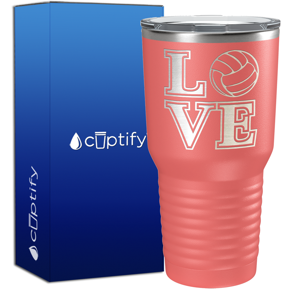 LOVE Volleyball 30oz Stainless Steel Tumbler